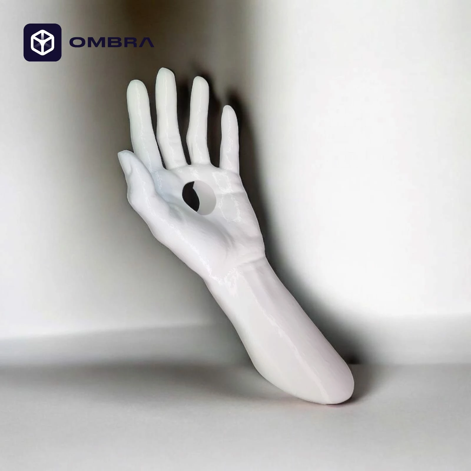 Mbajtëse për shishe të verës "Hand Wine Holder", e bardhë