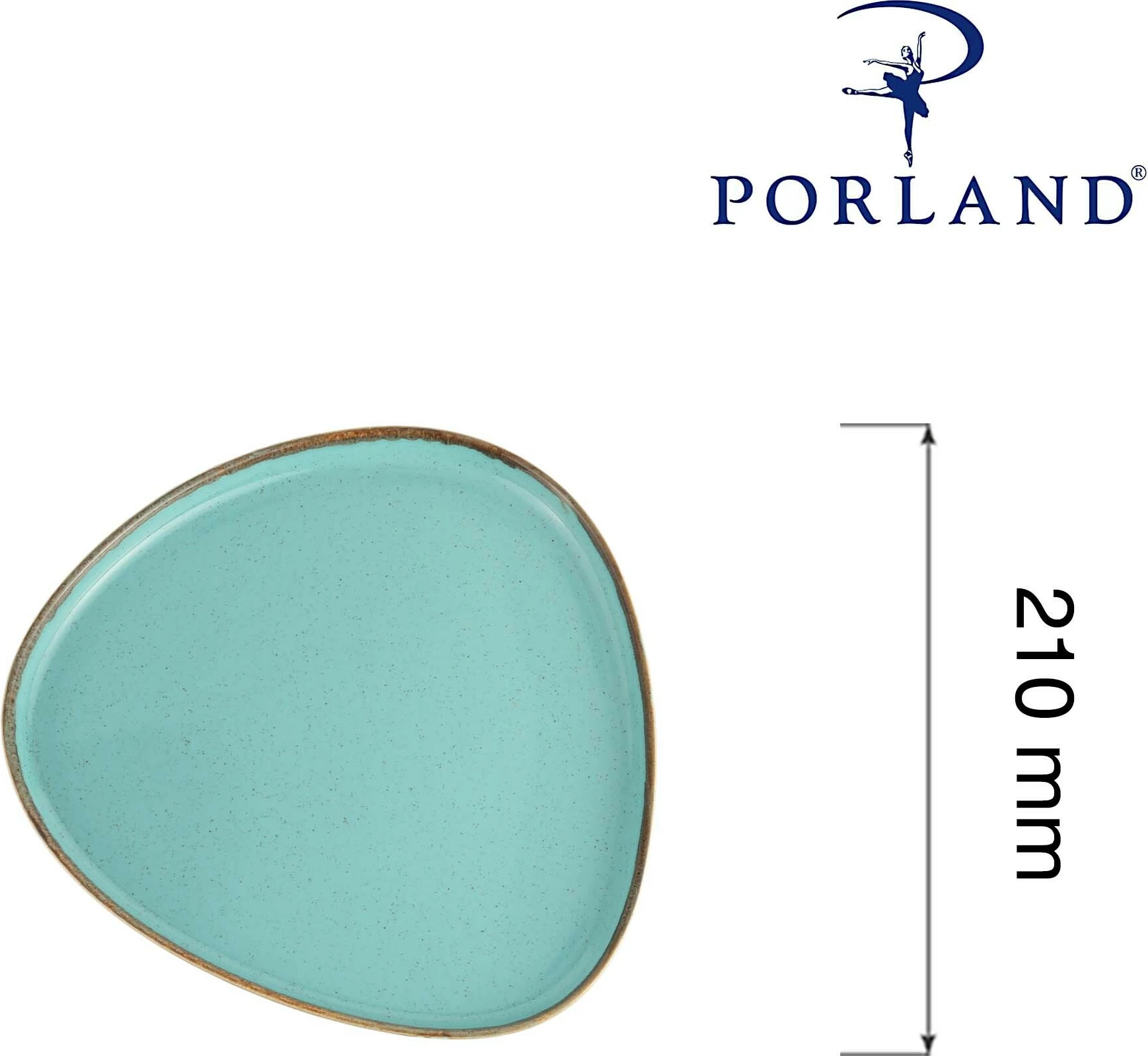 Pjatë trekëndore Porland Seasons Laguna 210 mm blu qielli, set 6 copë