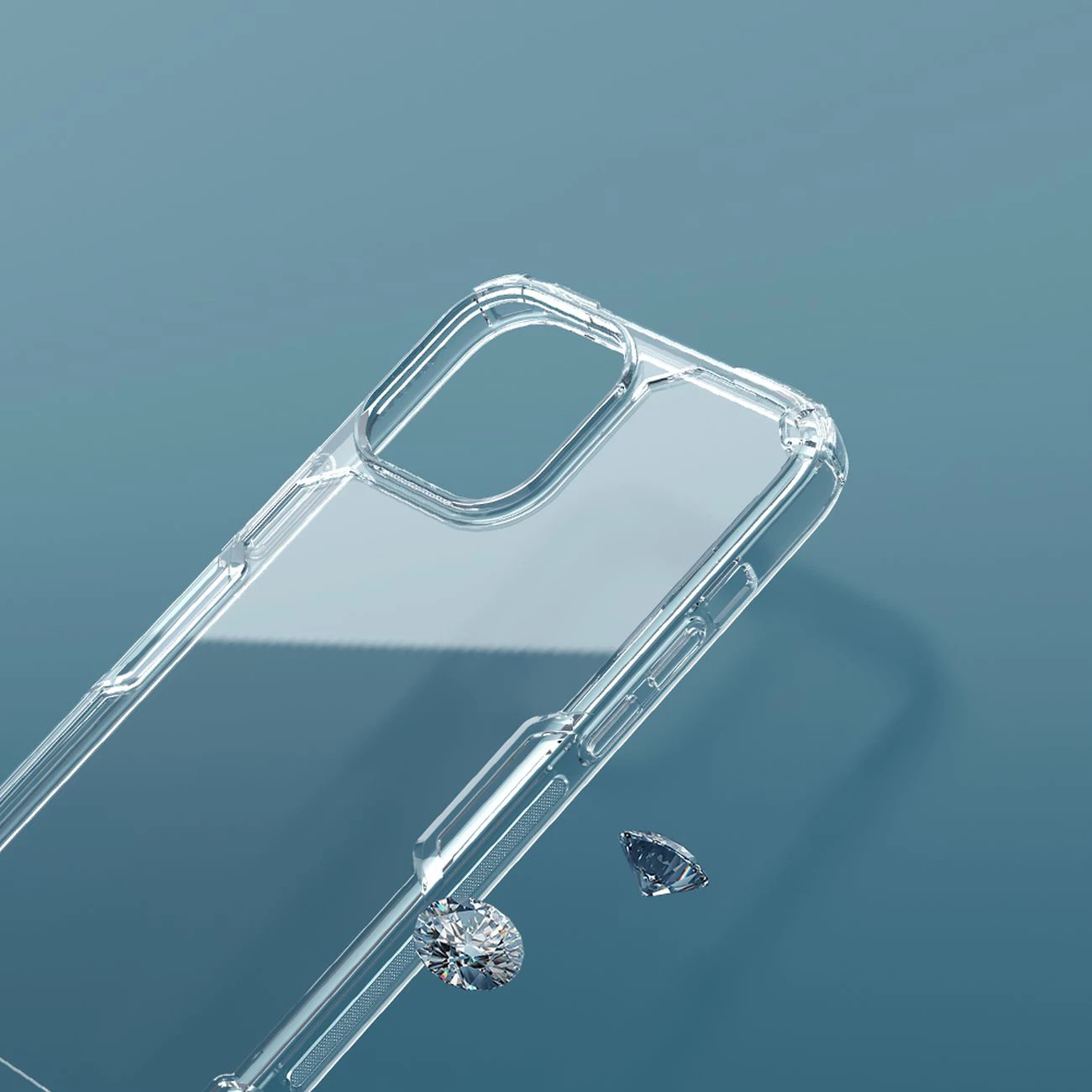 Mbështjellës Nillkin Nature Pro për iPhone 14 Pro Max, i blinduar, Blu/Transparent