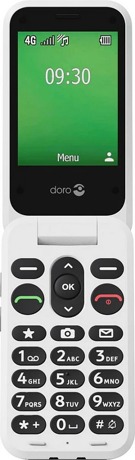 Celular Doro Leva E30 LTE, flip, 2.8", me dock, USB-C, i zi