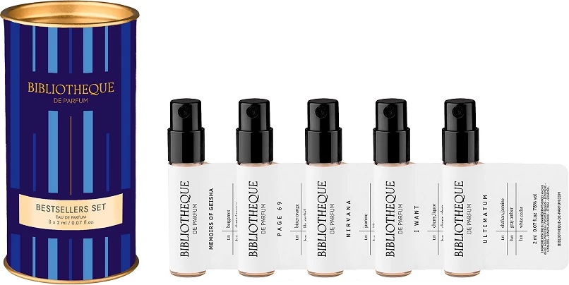 Set Eau de Parfum unisex Bibliotheque de Parfum Bestsellers, 5x2ml