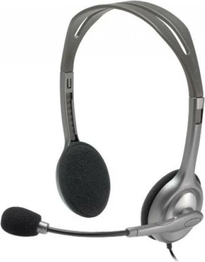 Kufje me mikrofon Logitech H110, 3.5mm (981-000271), gri/zi