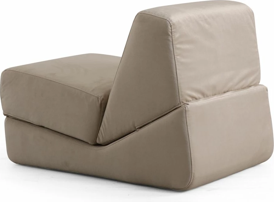 Krevat-karrige një vendës, Origami, ngjyrë krem e shndritshme, Atelier del Sofa