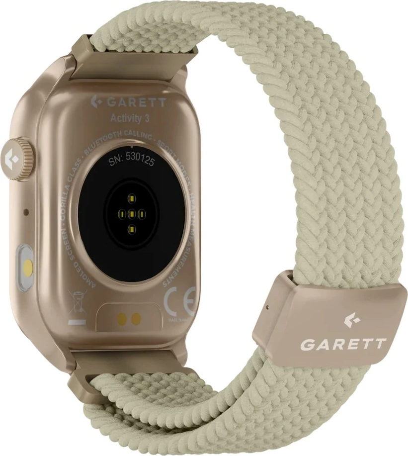 Smartwatch Garett Activity 3 AMOLED 1.96\", IP68, Bluetooth, 340 mAh, set 2 rripa, ari