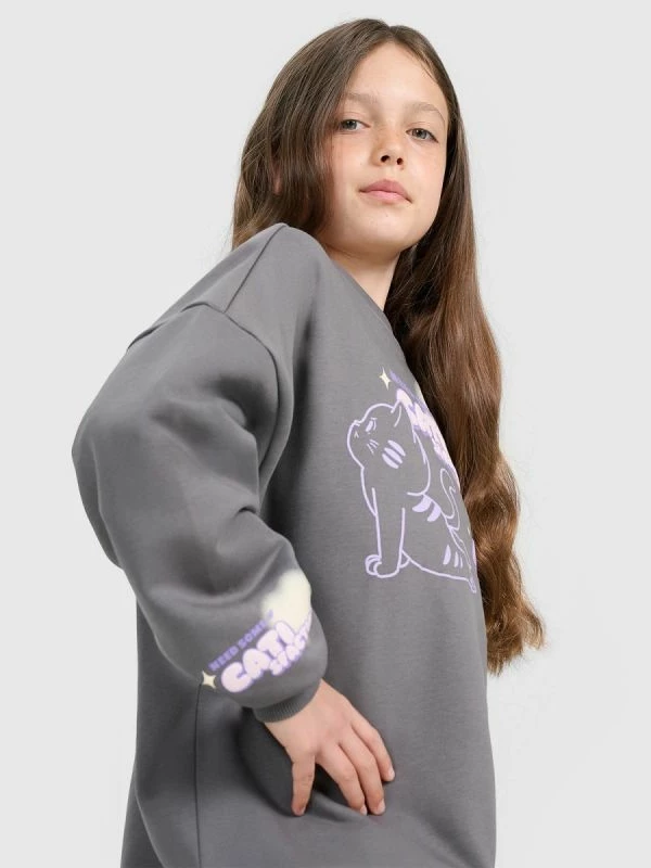 Duks oversize për fëmijë 4f, vajza [Madhësia: 146]