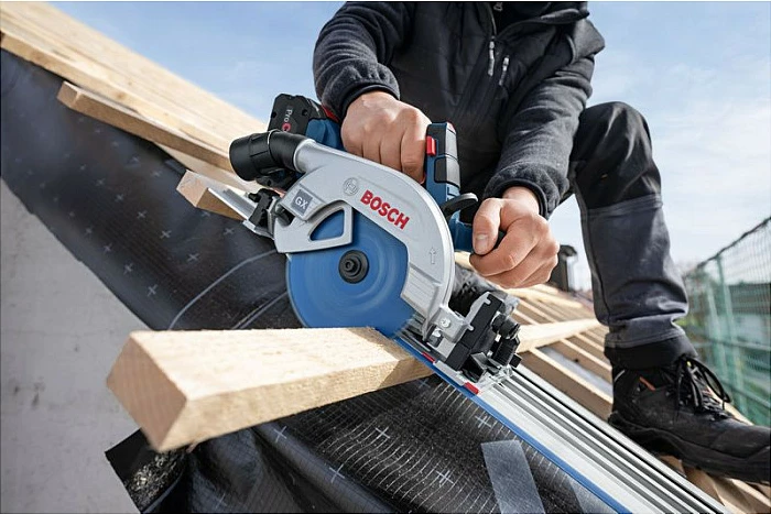 Sharrë rrethore me bateri Bosch GKS 18V-57-2 GX Professional (solo), 18V, 165mm, në L-BOXX, blu/zezë