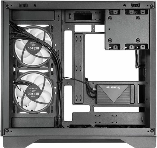 Kasë CHIEFTEC VISIO GM-30B-TG-OP ATX USB 3.2 Gen2 Type-C tempered glass me A-RGB fanë, e zezë