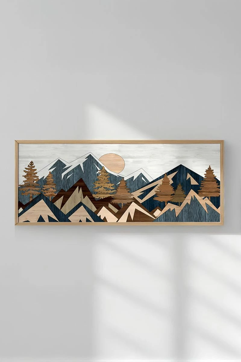 Pikturë dekorative me kornizë, Wallity, Artsmdfyty8-50120, shumëngjyrëshe, 50x120cm