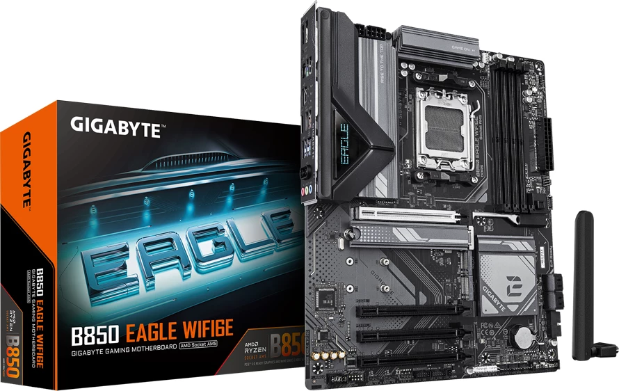 Pllakë amë Gigabyte B850 Eagle WiFi6E AM5, ATX, 4xDDR5, PCIe 5.0 x16, 3xM.2, 4xSATA3