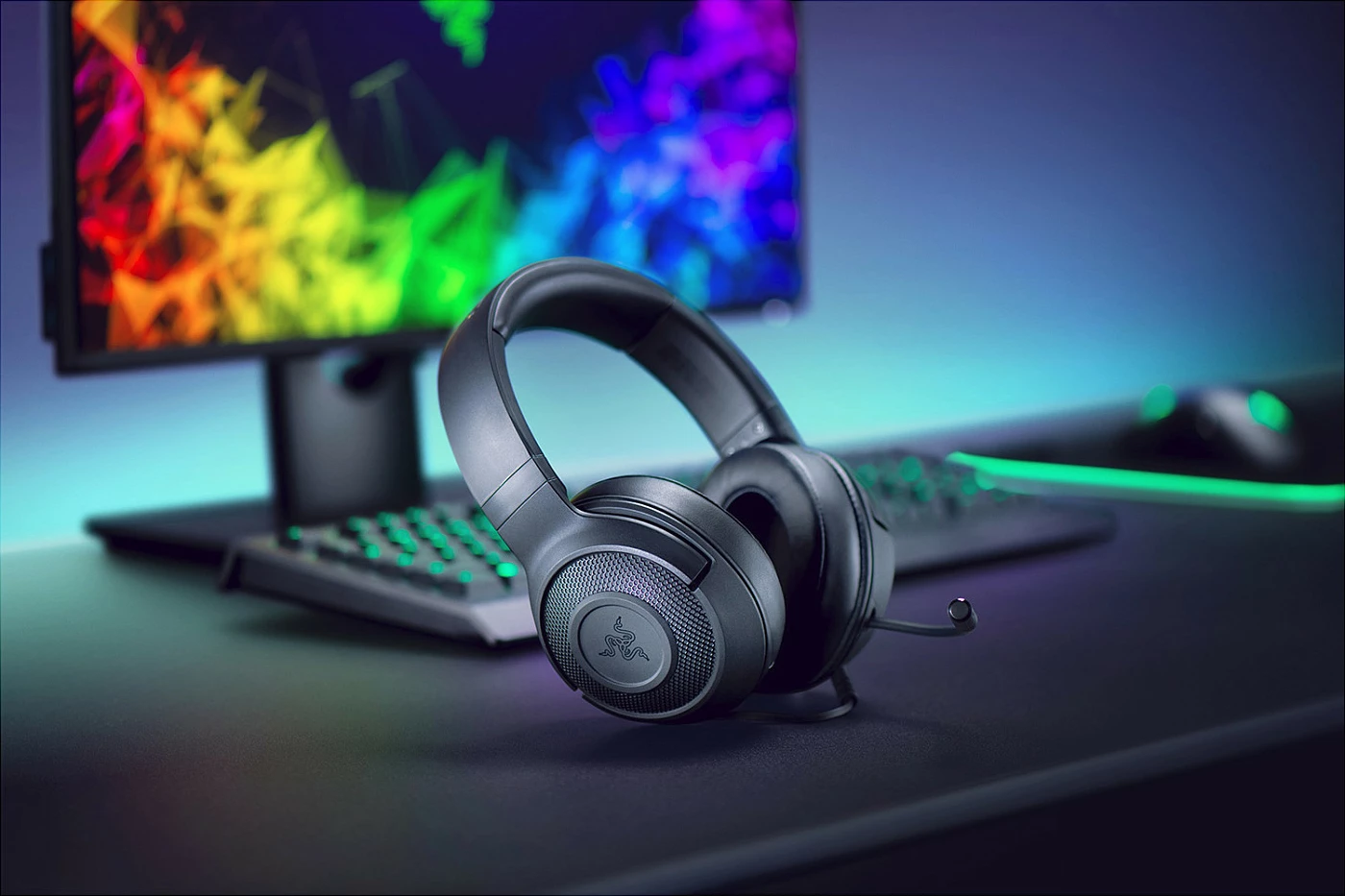 Kufje gaming Razer Kraken X Lite, Wired, 12 - 28000 Hz, 230 g, Black 3