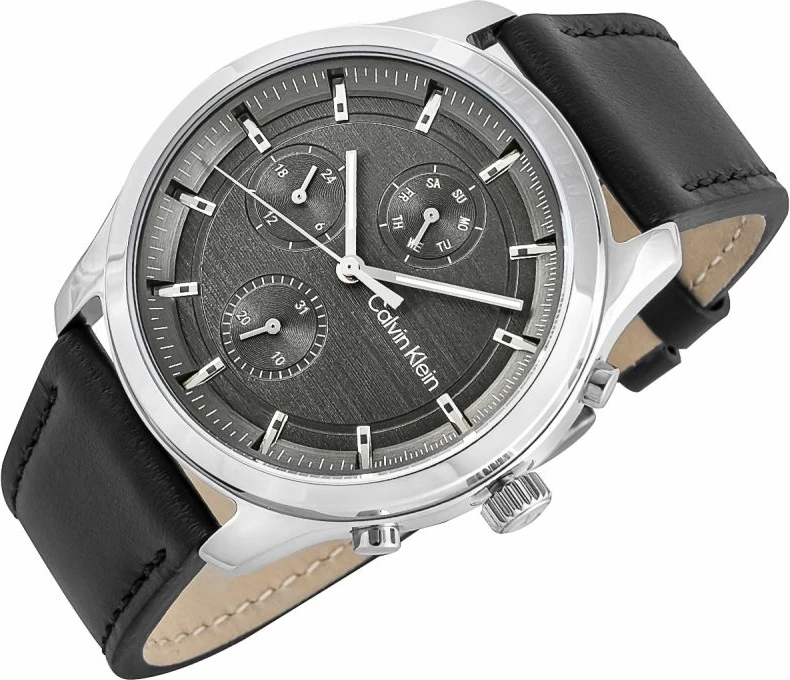 Orë dore për meshkuj Calvin Klein, e zezë