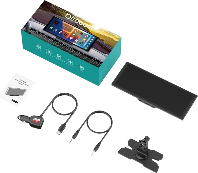 Monitor për veturë Ottocast Ottoscreen N95C 11.4" HD, Android 15, 4GB/64GB, CarPlay/Android Auto wireless, pa kamerë, i zi, set
