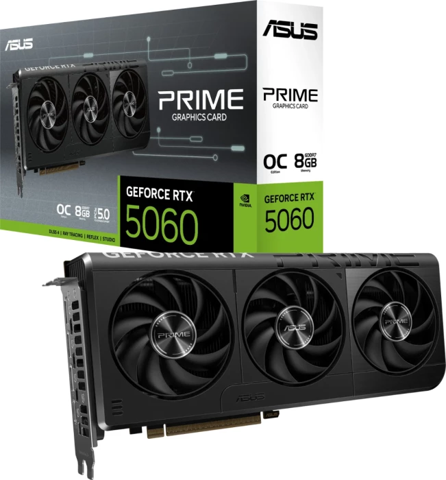 Kartel grafike ASUS Prime GeForce RTX 5060 OC, 8GB GDDR7, PCIe 5.0