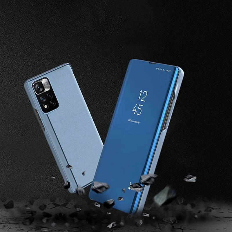 Mbështjellës Hurtel Clear View Case për Realme C33, me kapak, i zi