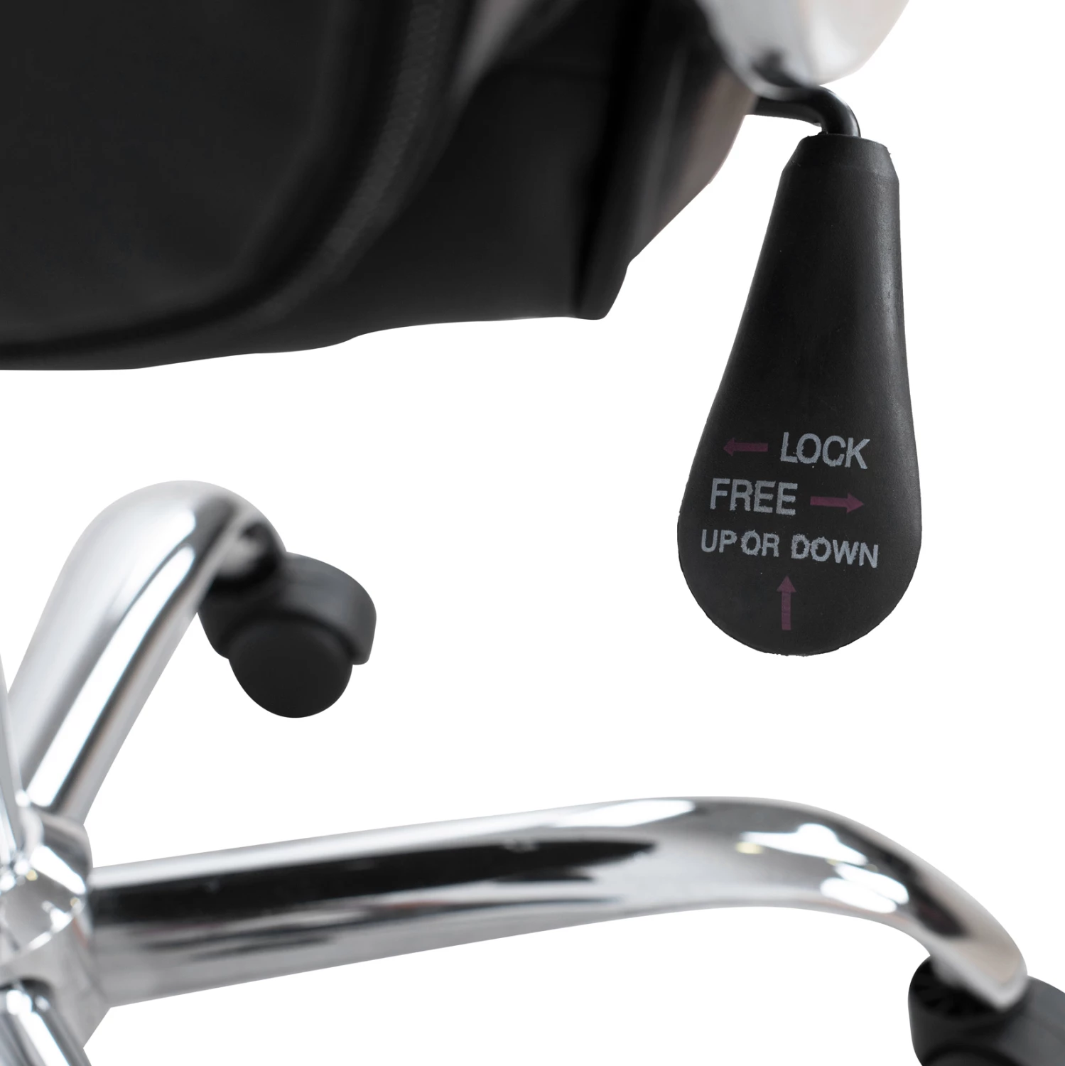 Karrige zyre ekzekutive FH1113 me PU të zezë dhe bazë kromi 62x62x104 cm