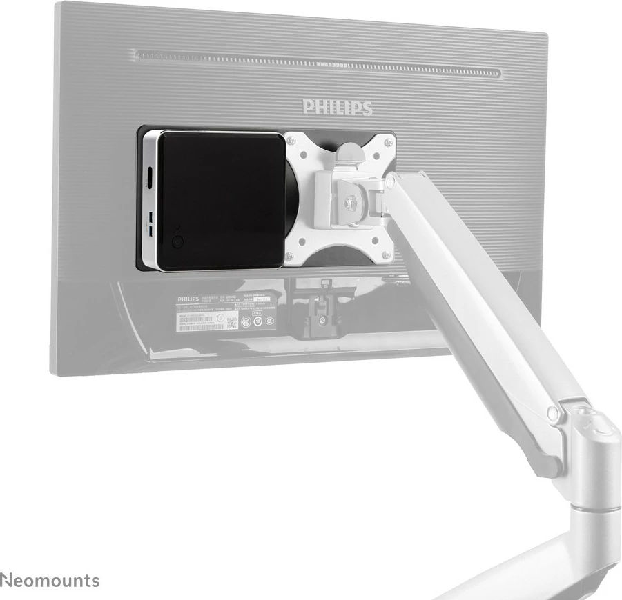 Mbajtës mini PC Neomounts THINCLIENT-01, universal, për monitor, 3 kg, VESA 75x75/100x100, zi