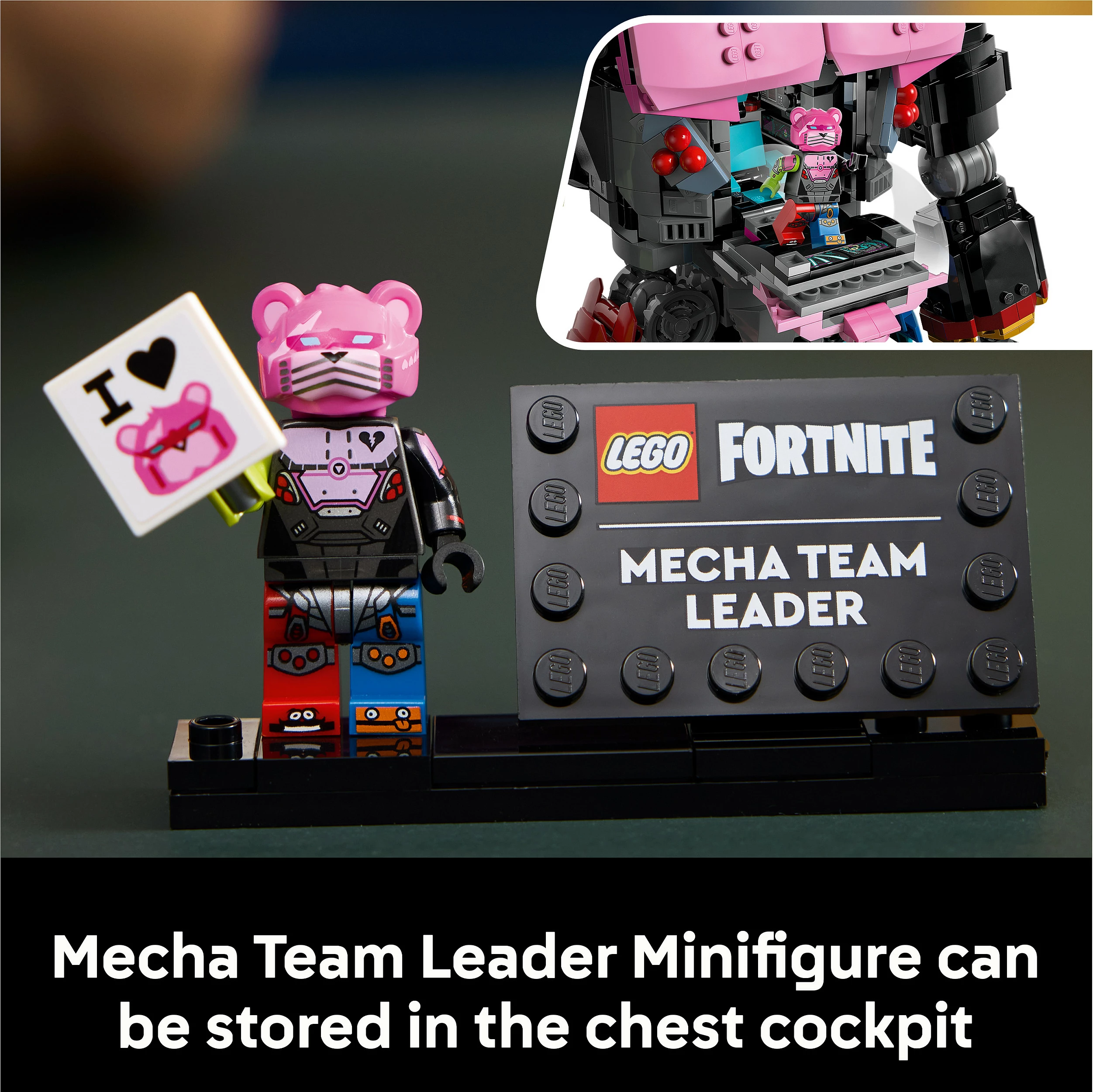 Set ndërtimi LEGO Fortnite Mecha Team Leader 77078, 2503 copë, figurë mech 45 cm, multikolor