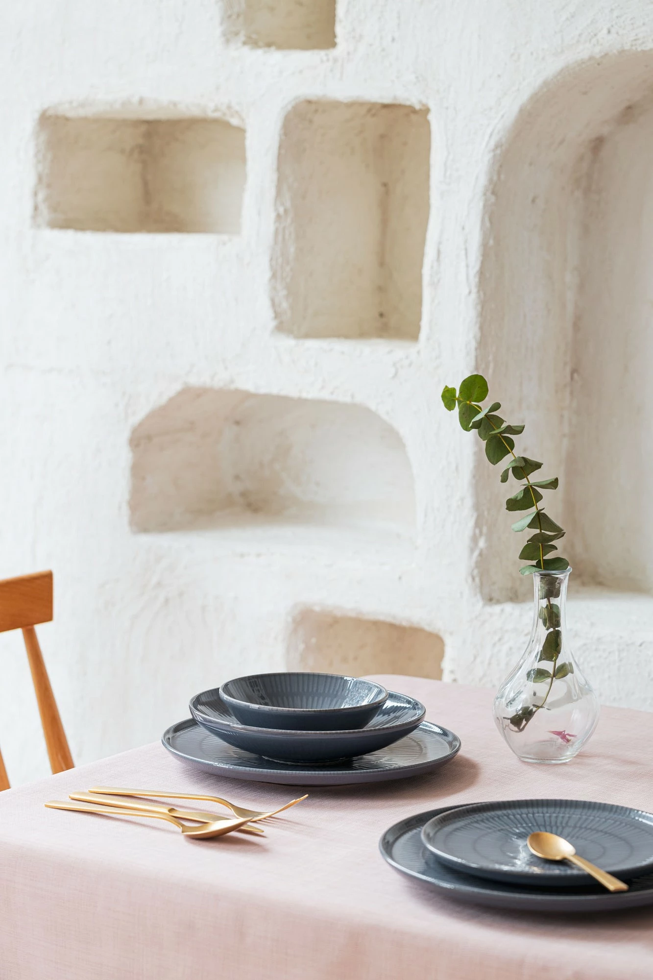 Set pjatash të thella (6 copë), Hermia, gri, NON0004