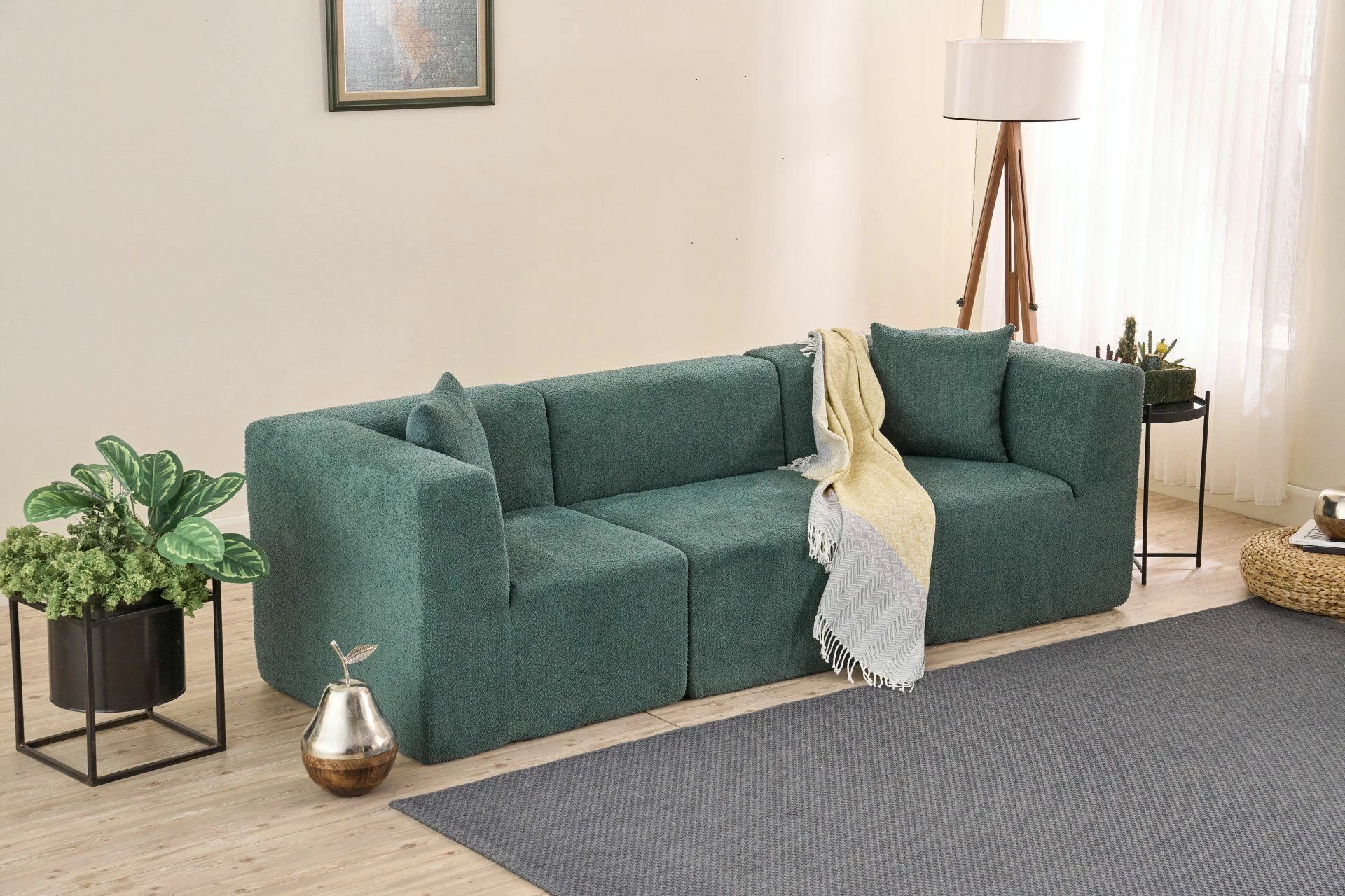 Divan treshe, Atelier del Sofa, i gjelbër, 3 pjesë