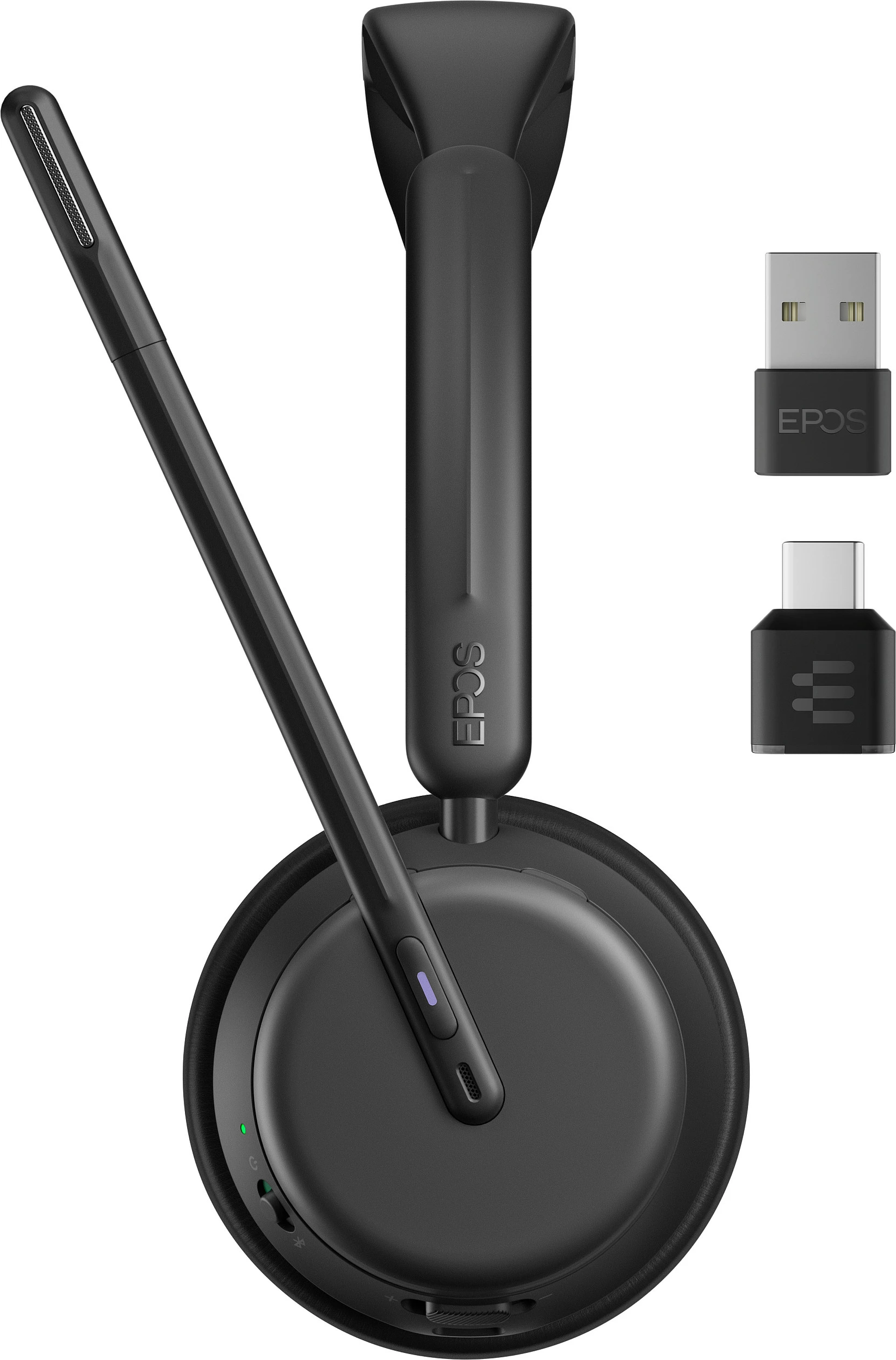 Kufje me mikrofon EPOS IMPACT 1000 MS UC, Bluetooth, ANC, Wireless, USB-C+A, të zeza