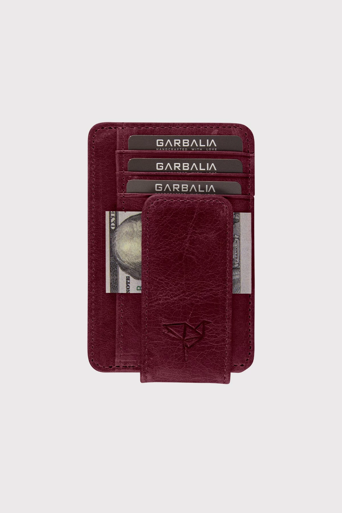 Portofol për burra, lëkurë natyrale, ngjyrë burgundy, Zoozie Bags Pisa Crazy