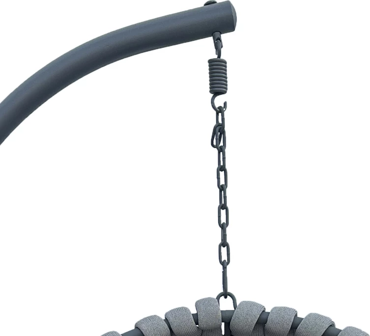 Karrige varëse Makito, bazë metali, ngjyrë gri, 100x105x195 cm