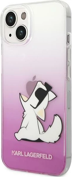 Mbështjellës Karl Lagerfeld Choupette Fun për iPhone 14 Plus 6.7", rozë