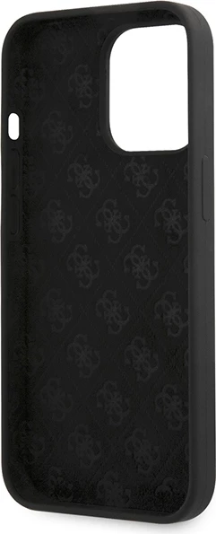 Mbështjellës Guess GUHCP13XLSLMGBK për iPhone 13 Pro Max 6.7", silikon, i zi