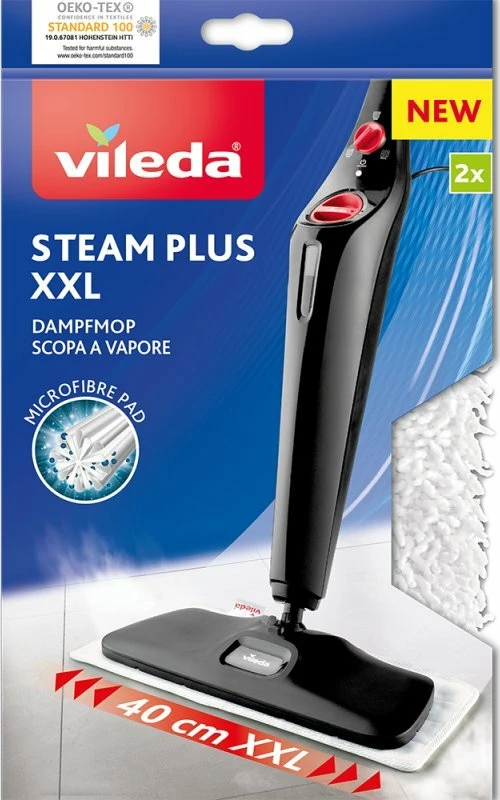 Pad për mop me avull Vileda Steam Plus XXL 40 cm, mikrofibër, 2 copë
