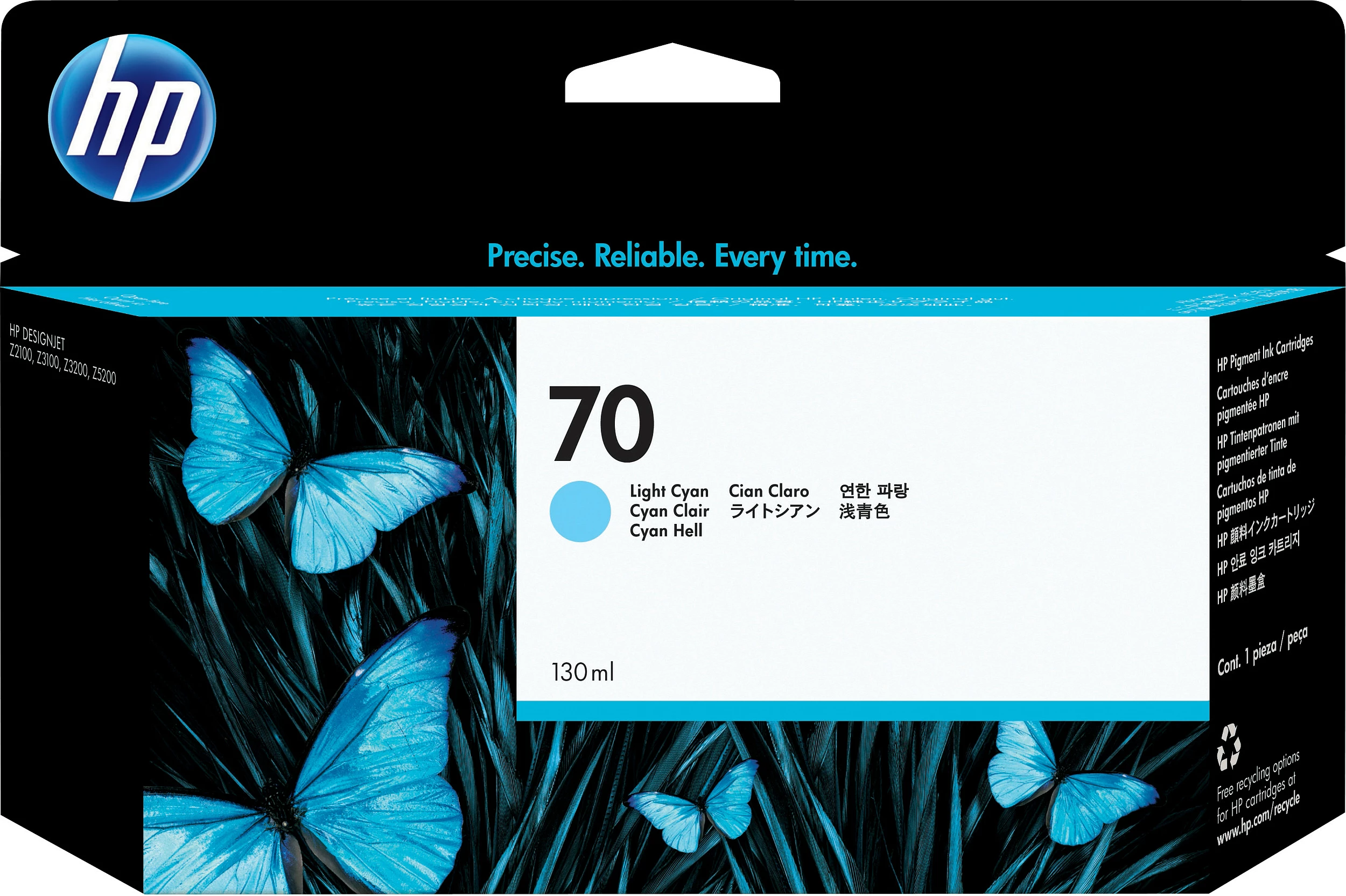Kartrixh boje HP 70, 130 ml, Light Cyan