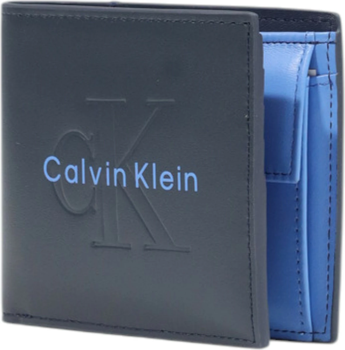 Portofol për meshkuj Calvin Klein BOLD BILLFOLD W/ COIN LV04D1156G, blu