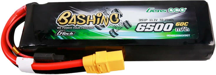 Bateri LiPo Gens ace G-Tech 6500mAh 11.1V 60C 3S1P, XT90, Bashing Series