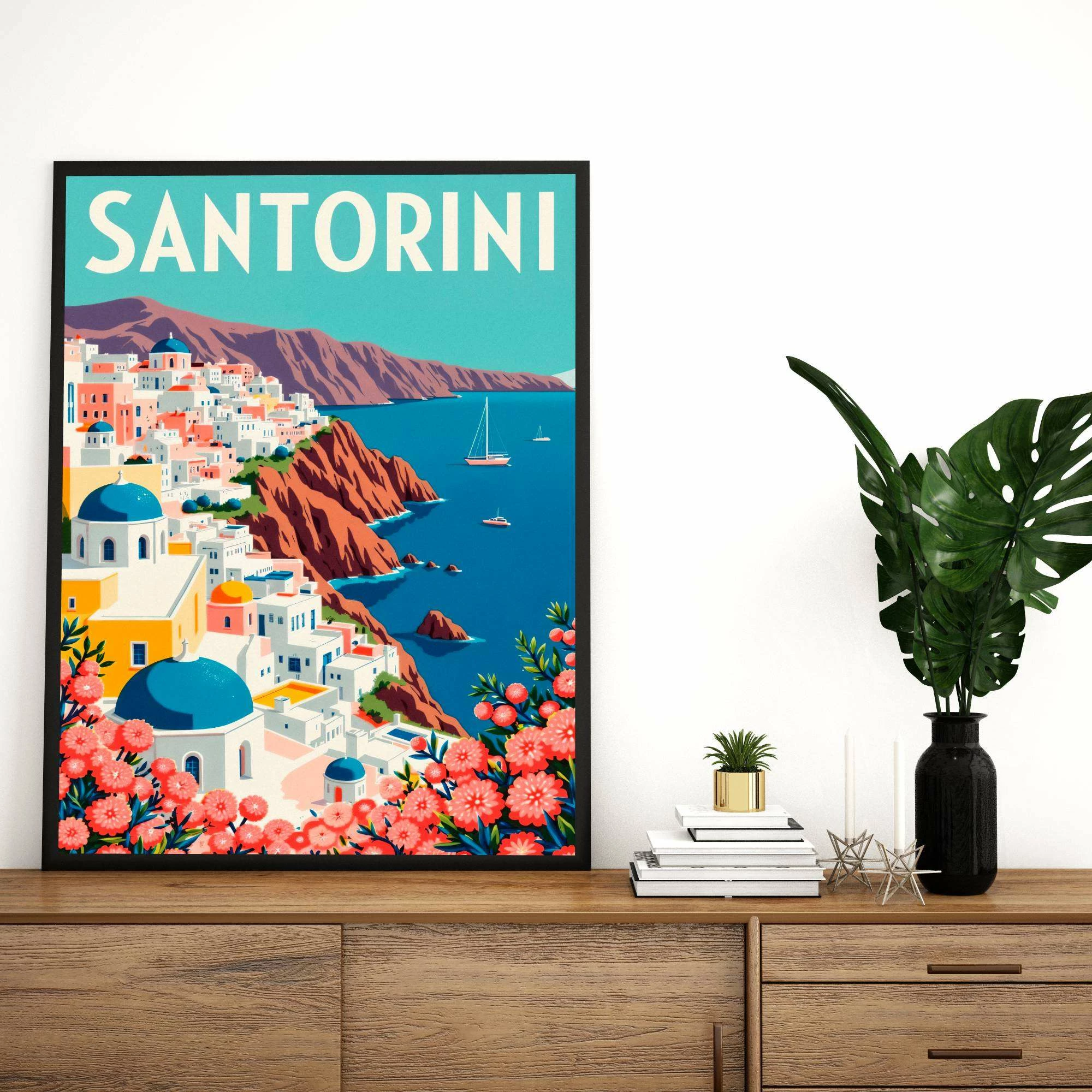 Pikturë dekorative me kornizë MDF, shumëngjyrëshe, Wallity Mp-00106, 30x40cm