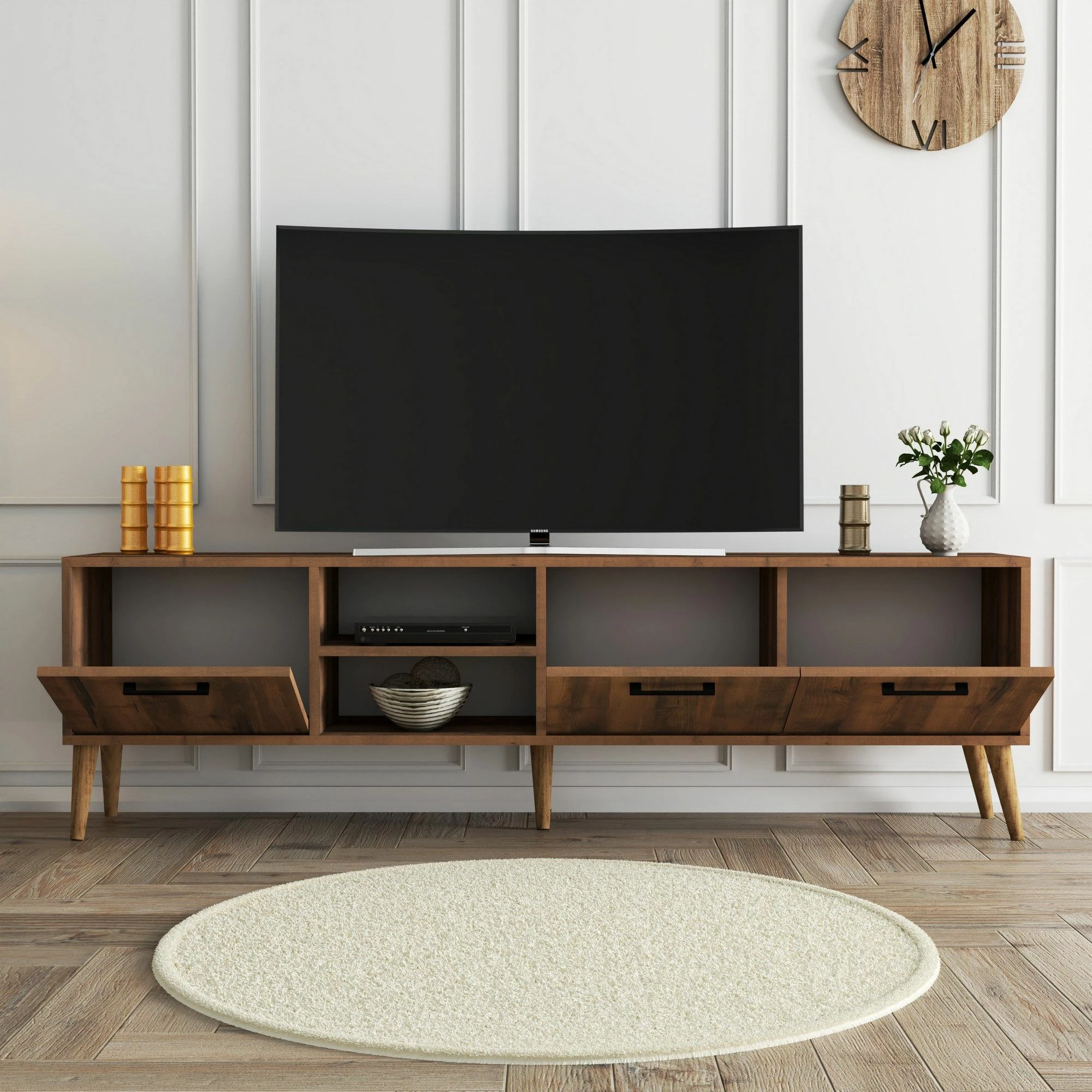 Komodë TV Exxen, ngjyrë arre, 180x53x35cm