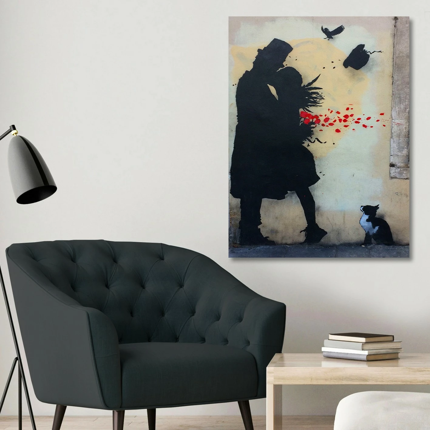 Pikturë dekorative në kanavacë, Banksy, shumëngjyrëshe, KNV4547_70100, 70x100cm