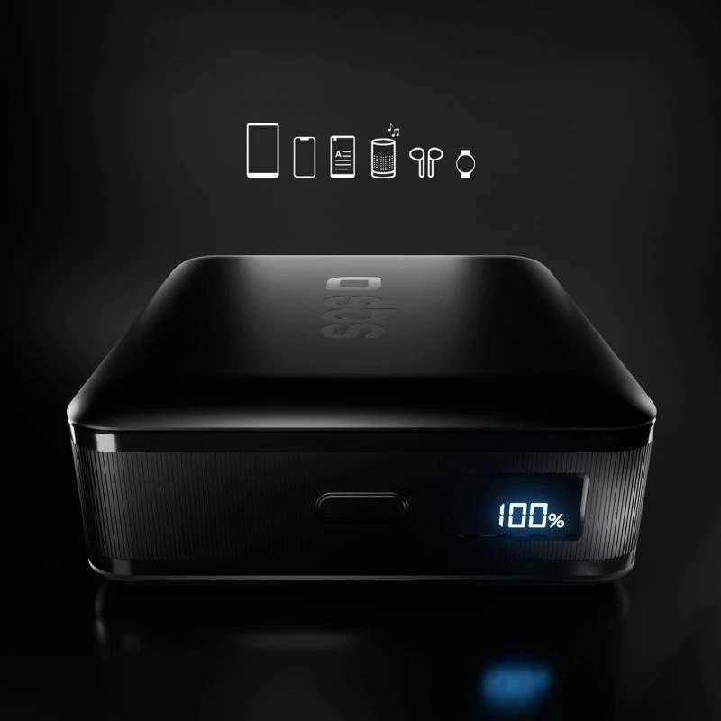 Powerbank SBS HD 30W 10000mAh me LCD, e zezë