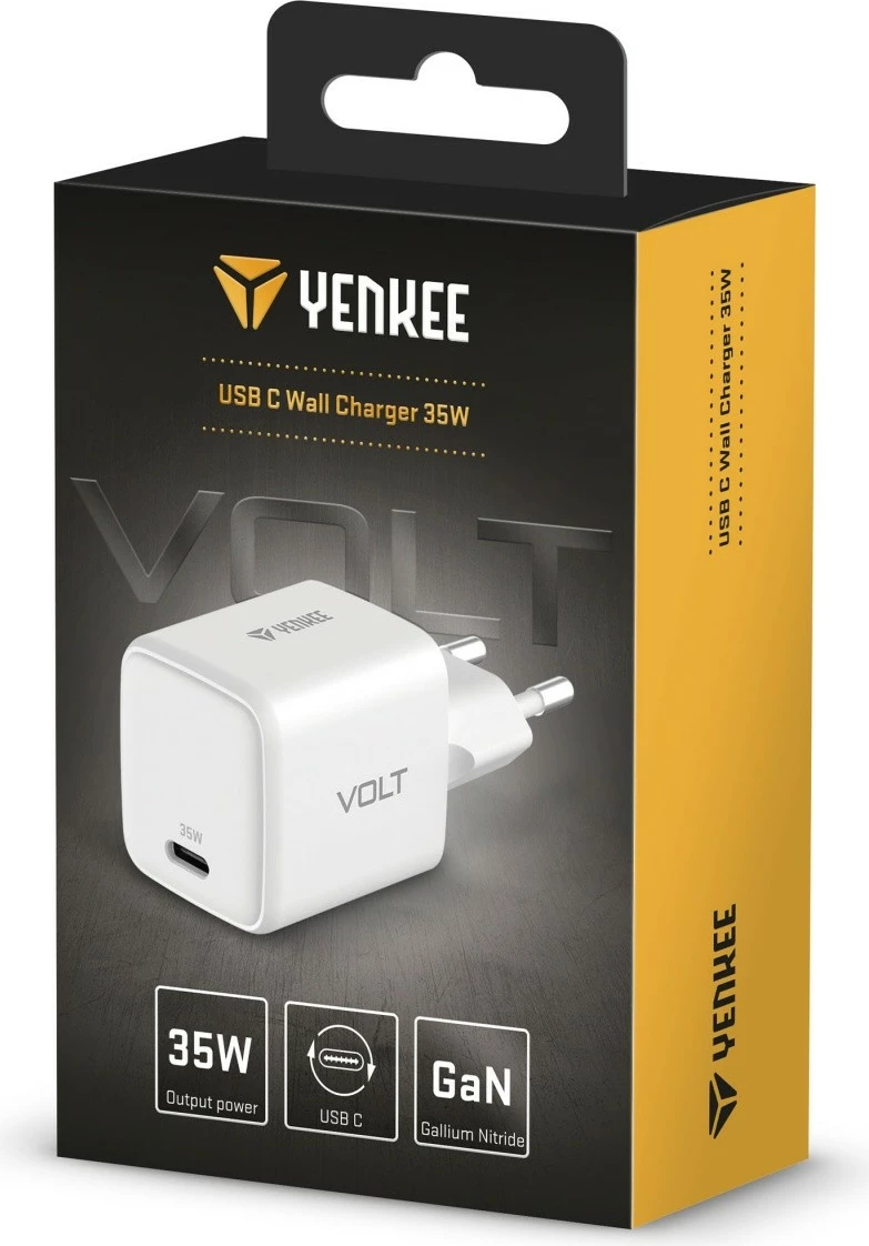 Karikues muri YENKEE YAC G35 VOLT, 35W, USB Type-C, Bardhë