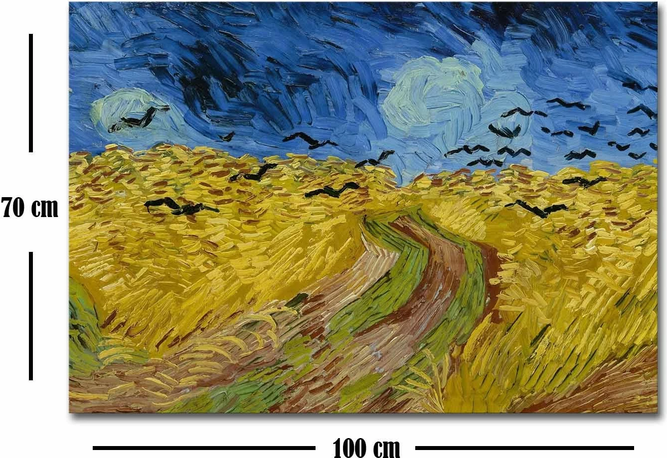 Pikturë dekorative në kanavacë, Van Gogh, shumëngjyrëshe, 70x100cm, kornizë druri