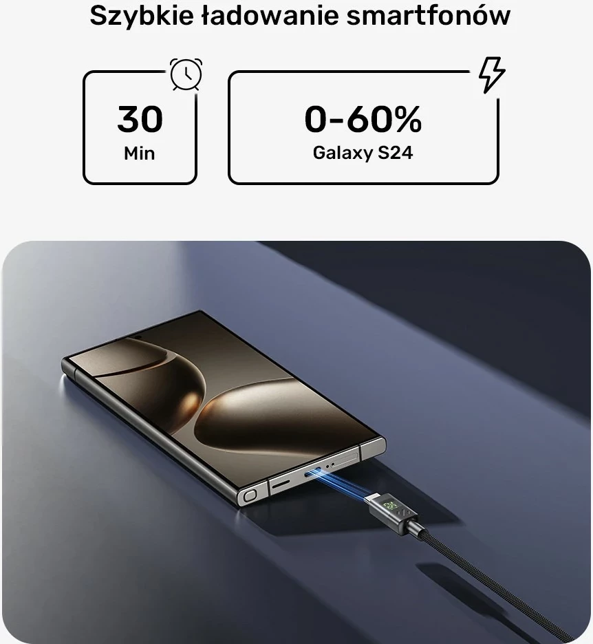 Kabllo USB-C Unitek USB-C/USB-C, 1m, 60W, me ekran, e zezë