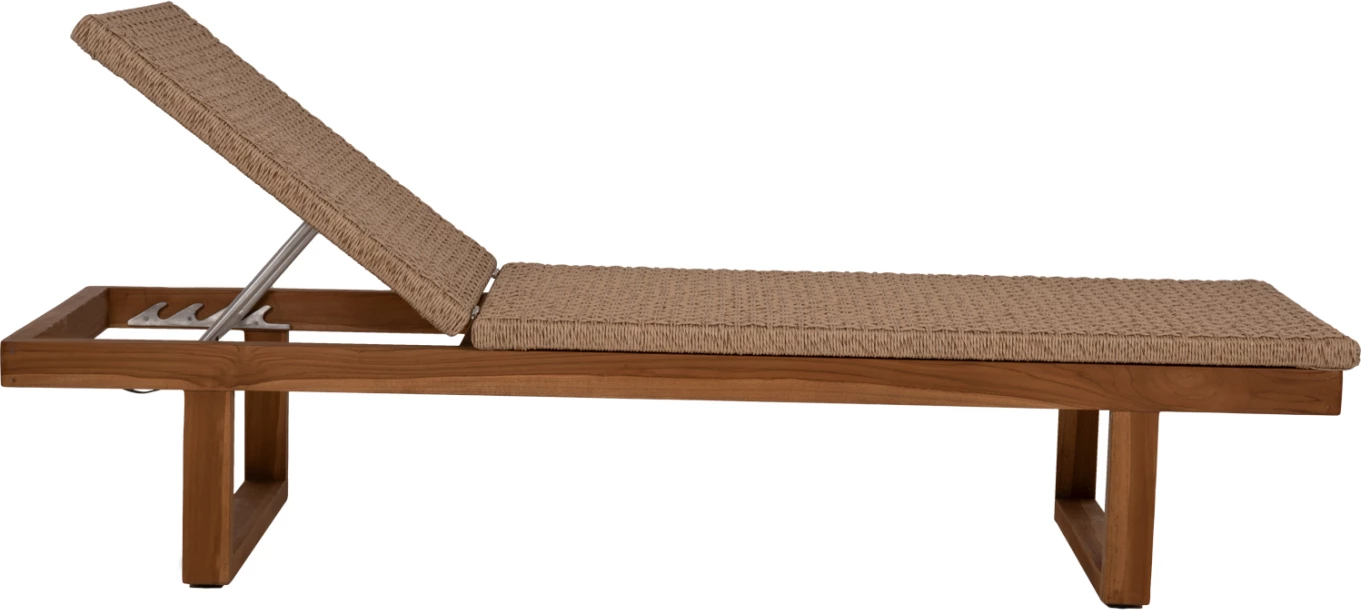 Shezlong profesional PATRON, dru tik, litar VIRO, 191x65x86H cm.