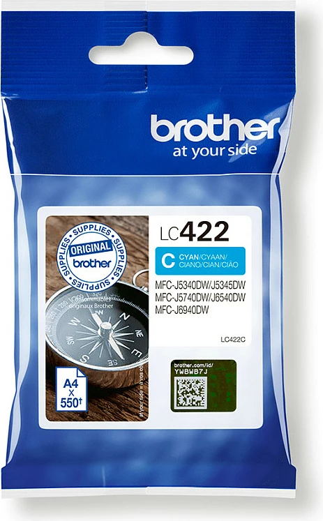 Kartrix boje Brother LC422C, Cyan, 550 faqe