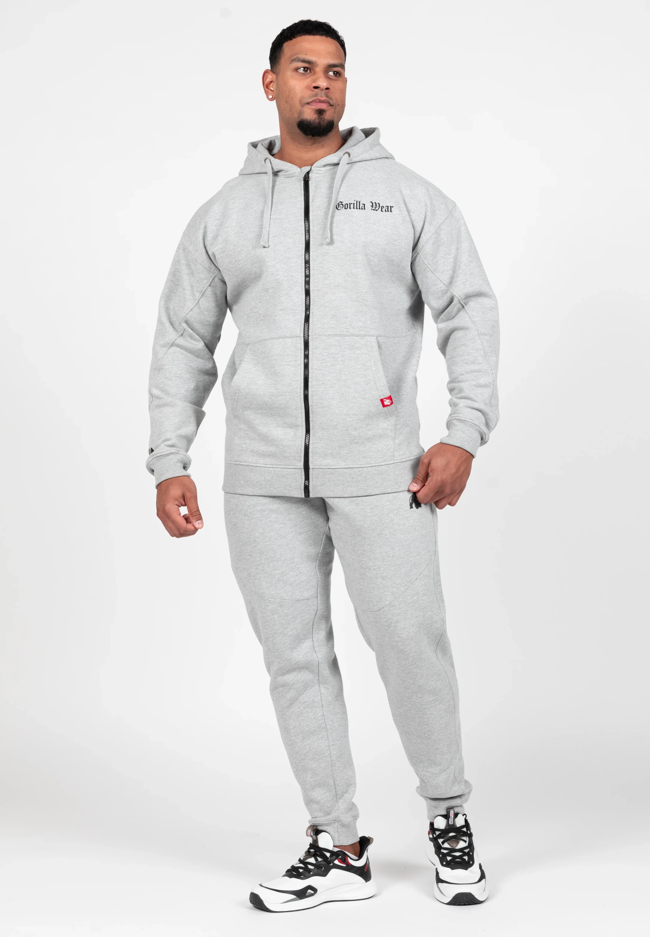 Utah Zipped Hoodie - Light Gray Melange [Madhësia: 2XL]