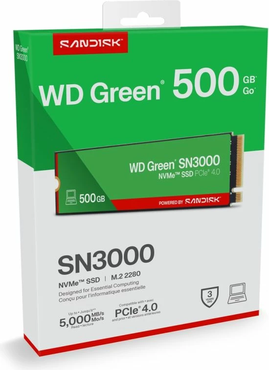 SSD WD Green SN3000 500GB M.2 NVMe