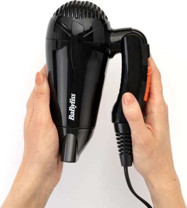 Tharëse flokësh udhëtimi, BaByliss Travel Dry 2000 5344E, kompakte, e zezë