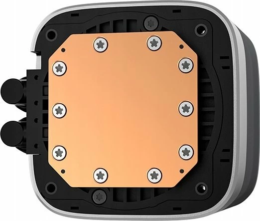 Ftohës me ujë AIO Deepcool LP240 (R-LP240-BKMSNC-G-1), radiator 240 mm, ARGB, ekran dot-matrix, i zi, set me 2 ventilatorë 120 mm