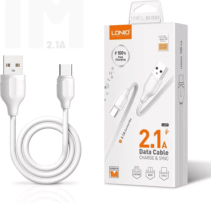 Kabllo E Karikimit LDNIO LS371 (Bardhë)