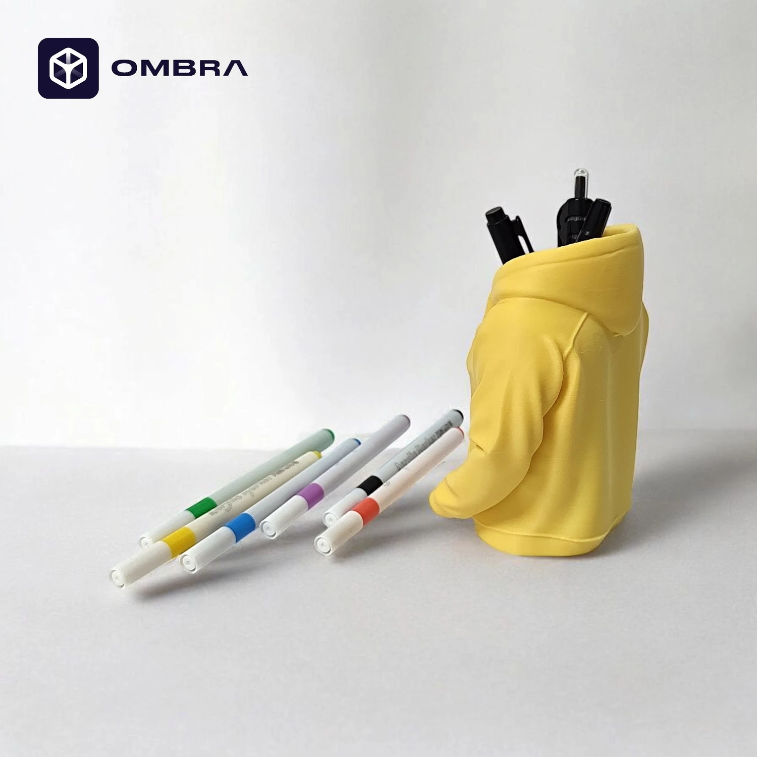 Mbajtëse dekorative për kimika/ngjyra – në Formë Duksi, e verdhë