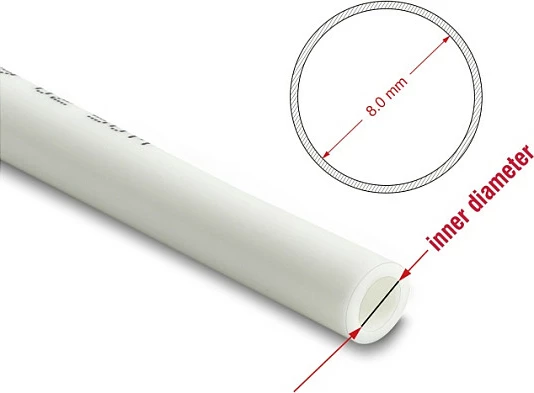 Zorrë pneumatike DeLOCK 12 x 8 mm, rrotull 50 m, e bardhë