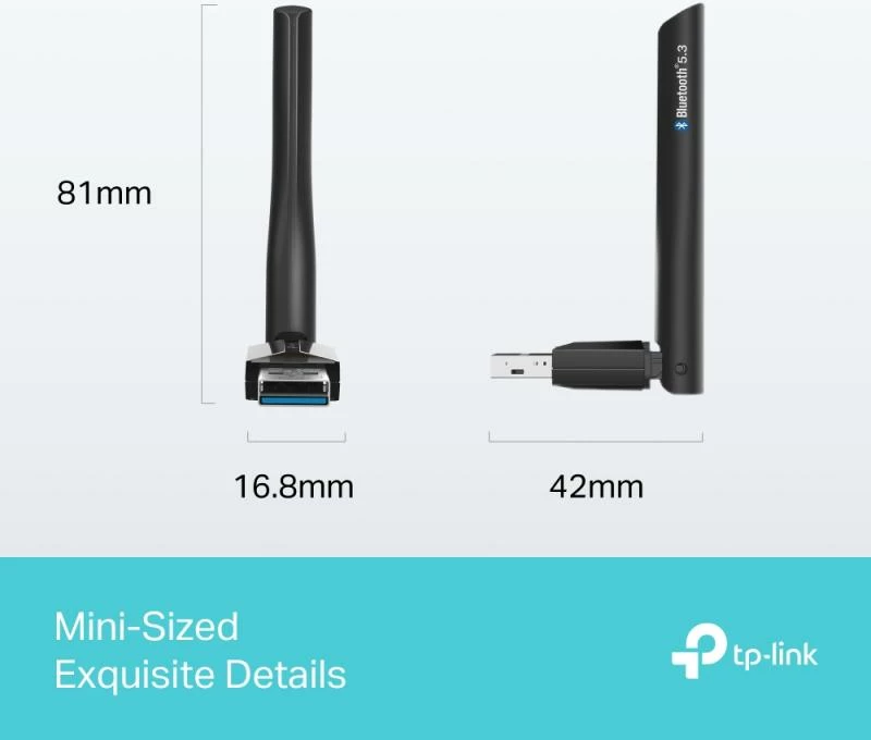 Adapter USB Bluetooth TP-Link UB500 Plus, antenë e jashtme, i zi