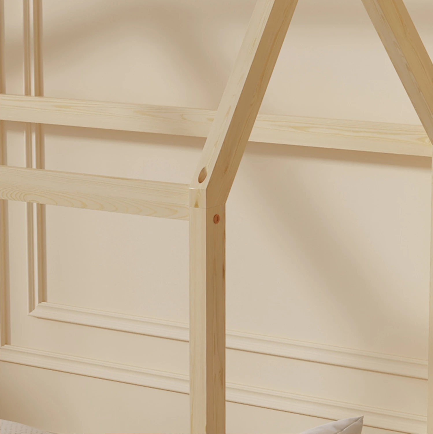 Krevat për fëmijë PEPE FH677.01 t.MONTESSORI dru pishe i fortë në ngjyrë natyrale - 190x90cm